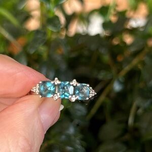 Vintage London Blue Topaz Sterling Silver Ring